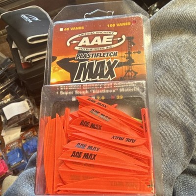 AAE Plastifletch Max - Orange Plastic Vanes 2.0 in 40 Pack PMA23FO100