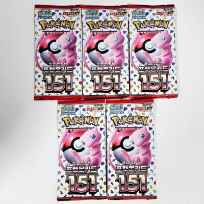 5+2 PACKS Pokemon Cards Scarlet & Violet 151 Booster sv2a Factory Sealed  KOREAN | eBay