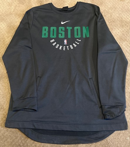 Boston Celtics Basketball Nike Dri-Fit Long Sleeve Sweatshirt Black 2XL