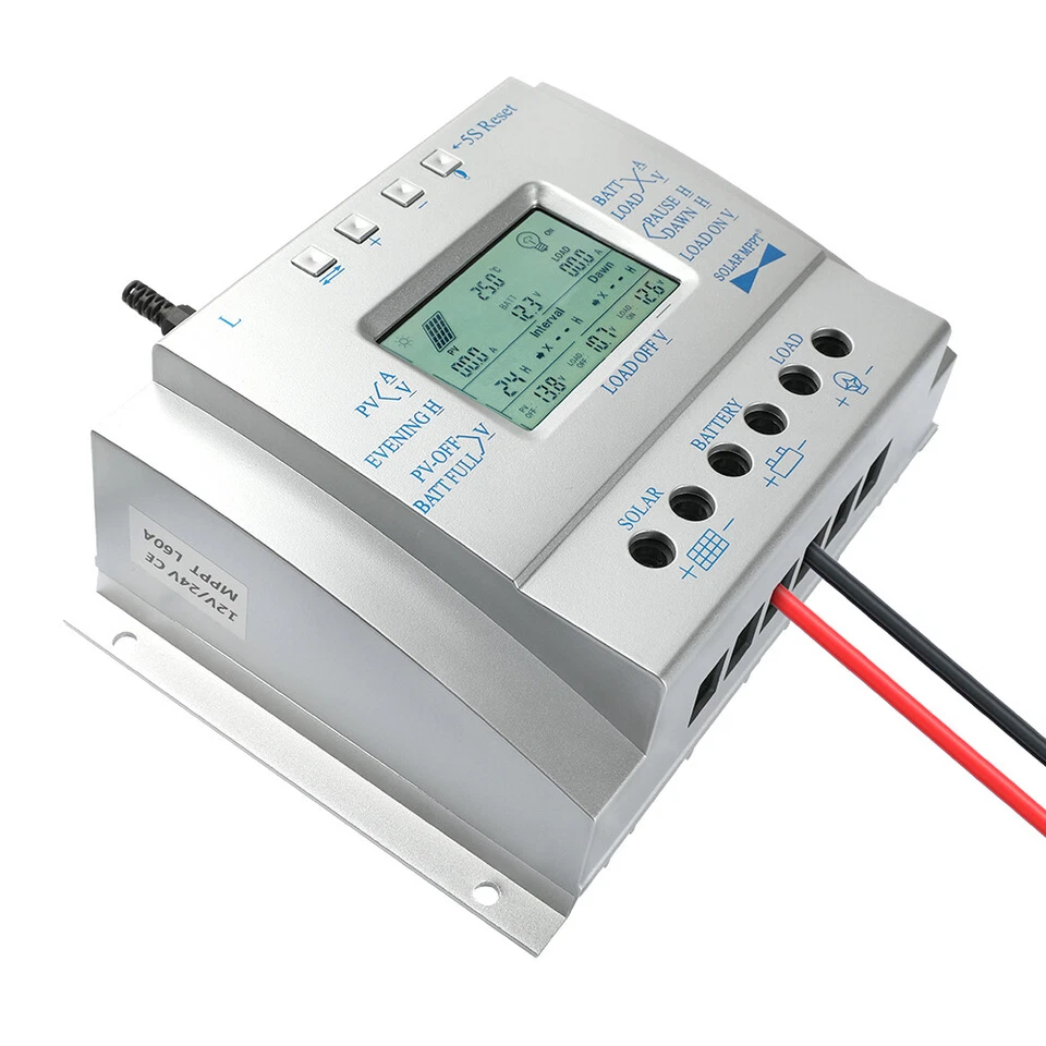 20A 30A 40A 60A 80A MPPT Solar Panel Laderegler Solarregler 12V/24V Auto W1 - Bild 3 von 4
