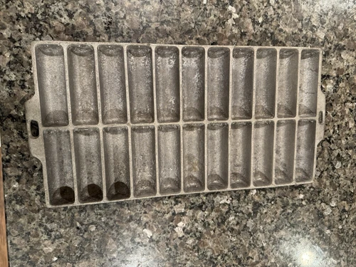 Wagner Ware Cast Iron Bread Stick Pan in HTF Nickel Finish