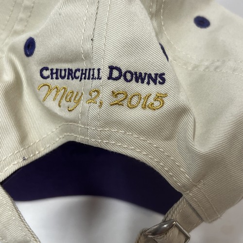 The Game 2015 141st Kentucky Derby Cotton Hat Cap Strapback Beige Purple New - Picture 5 of 11