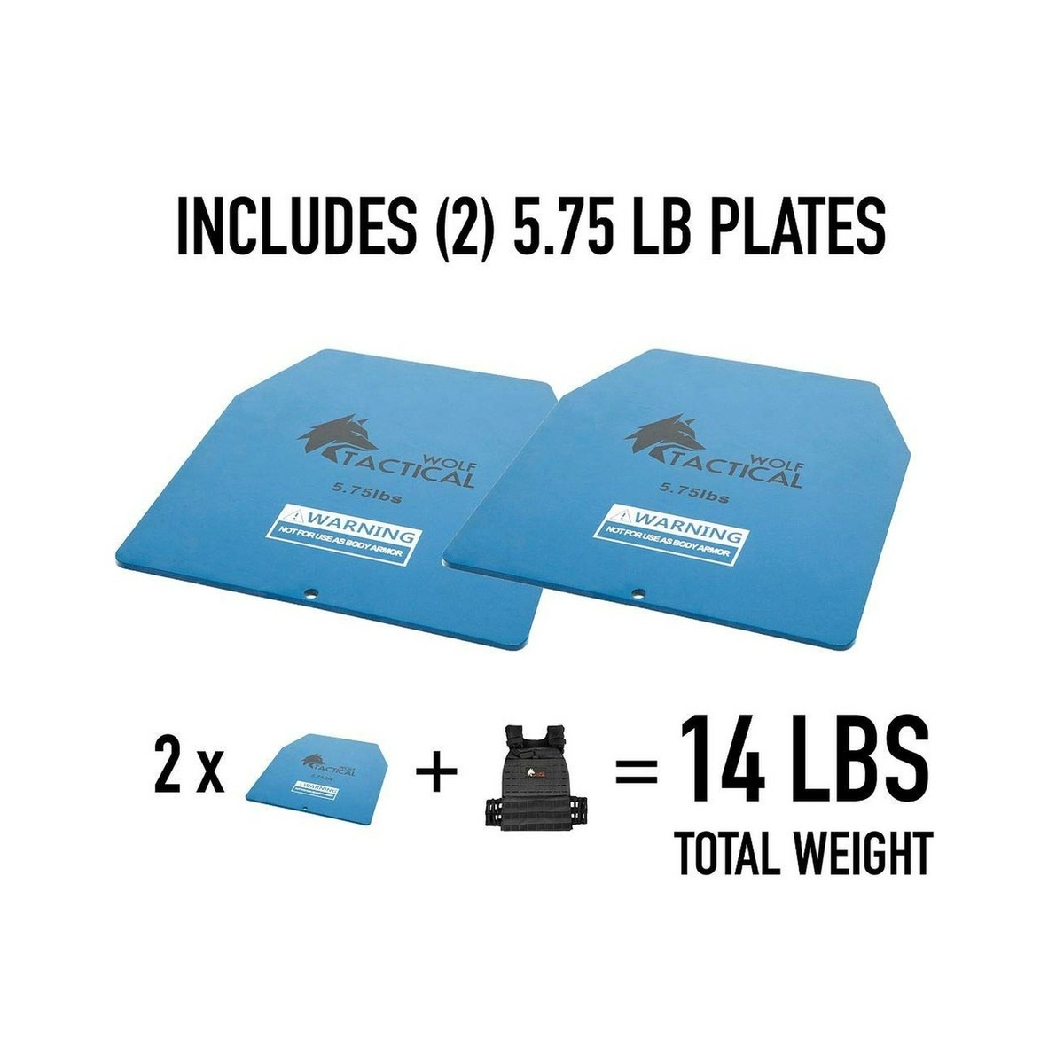 Wolf Tactical ウェイトプレート14.5lbs x 2 Weighted Vest & Plates Bundle For Two – Wolf Tactical