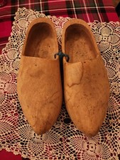 Vintage original hand carved Dutch wooden clogs from Holland circa mid 1961