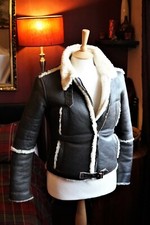 Genuine Rare Timberland Sheepskin Flying Aviator Pilot Jacket Rrp £1300