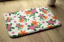 Non-Slip Bathroom Soft Rug Absorbent Bath Mat - 90x60 cm - Floral pattern