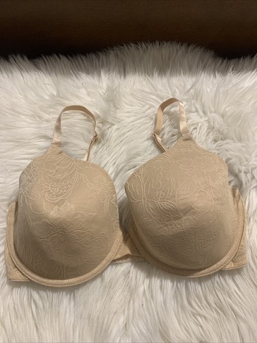 natori private luxuries Maternity Nursing Bra 32DDD Beige Floral Cups NWOT