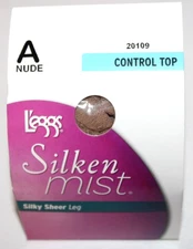 L'eggs Silken Mist Silky Sheer Leg Control Top Nude Pantyhose A (Small) #20109
