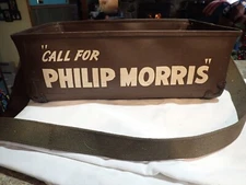 VINTAGE RARE "CALL FOR PHILIP MORRIS" STADIUM VENDOR SERVING TRAY / CARRIER