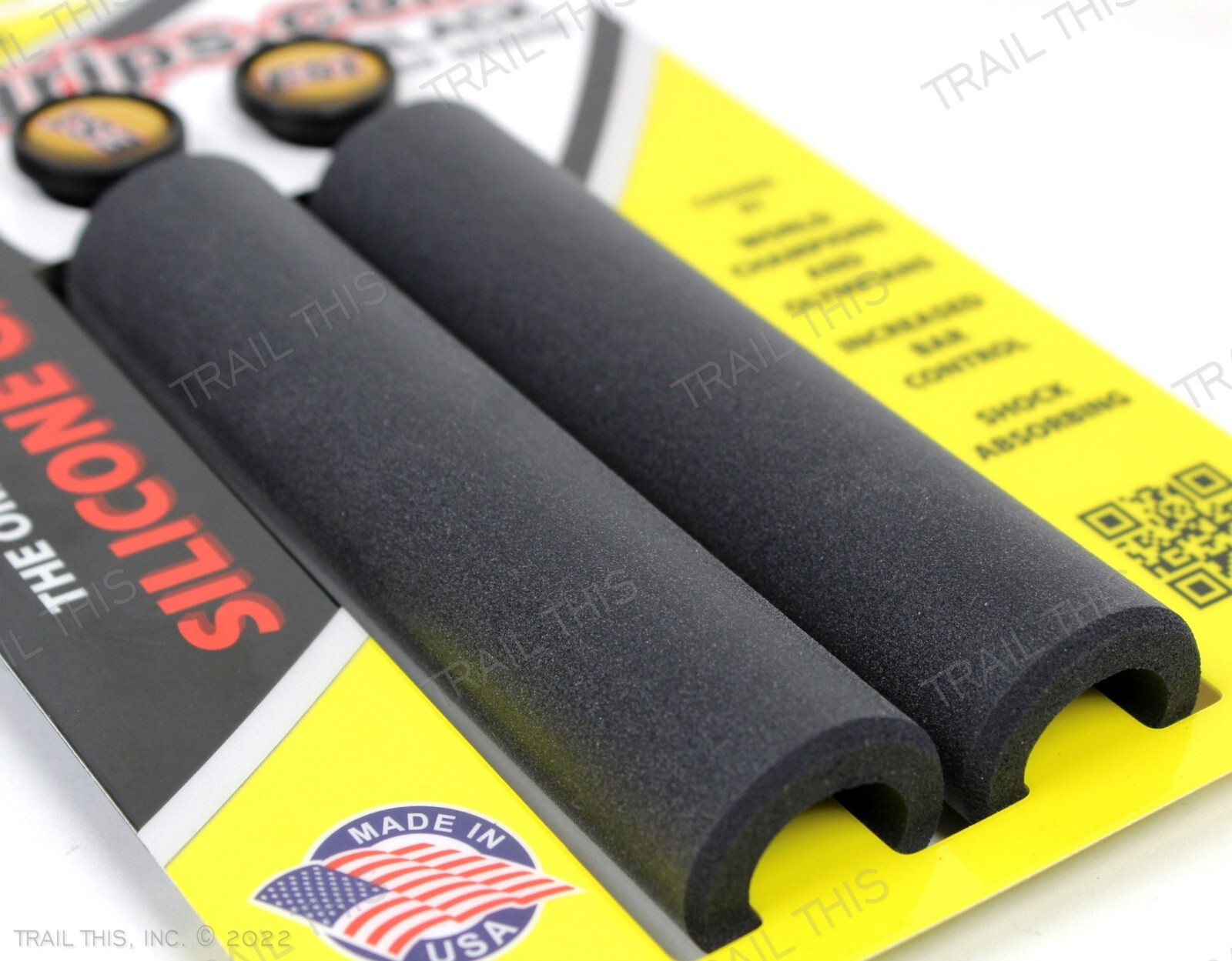 ESI Racer's Edge Silicone Thin Grips MTB Bike Racers 30mm x 130mm 50g 100% Black