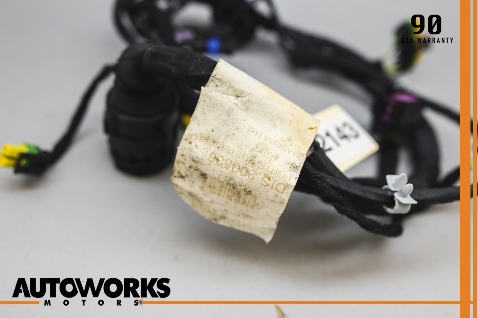 03-13 Maserati Quattroporte M139 Rear Left or Right Door Wire Harness 200536 OEM