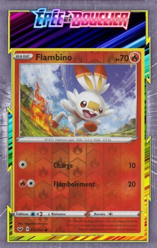 Flambino Reverse - EB01:Épée et Bouclier- 031/202 -Carte Pokemon Neuve Française - Photo 1/1