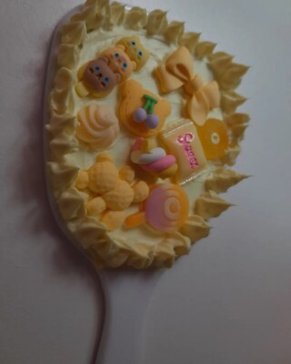 Yellow Charmed Personalized Handheld Makeup Mirror For Women 