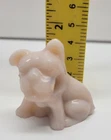 VINTAGE CAMBRIDGE MINIATURE BULLDOG FIGURINE PENCIL HOLDER PINK