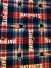 New England Patriots NFL Football BLANKET FLEECE Fabric by Yard or 1/2 Yard