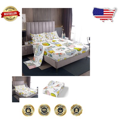 Adorable Sushi Cartoon Bedding Set for Kids - Twin Size Decor Collection