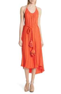 open lace back dress Rachel Comey Orange Fringe Sleeveless Dress Est. Size S  Mine & Yours