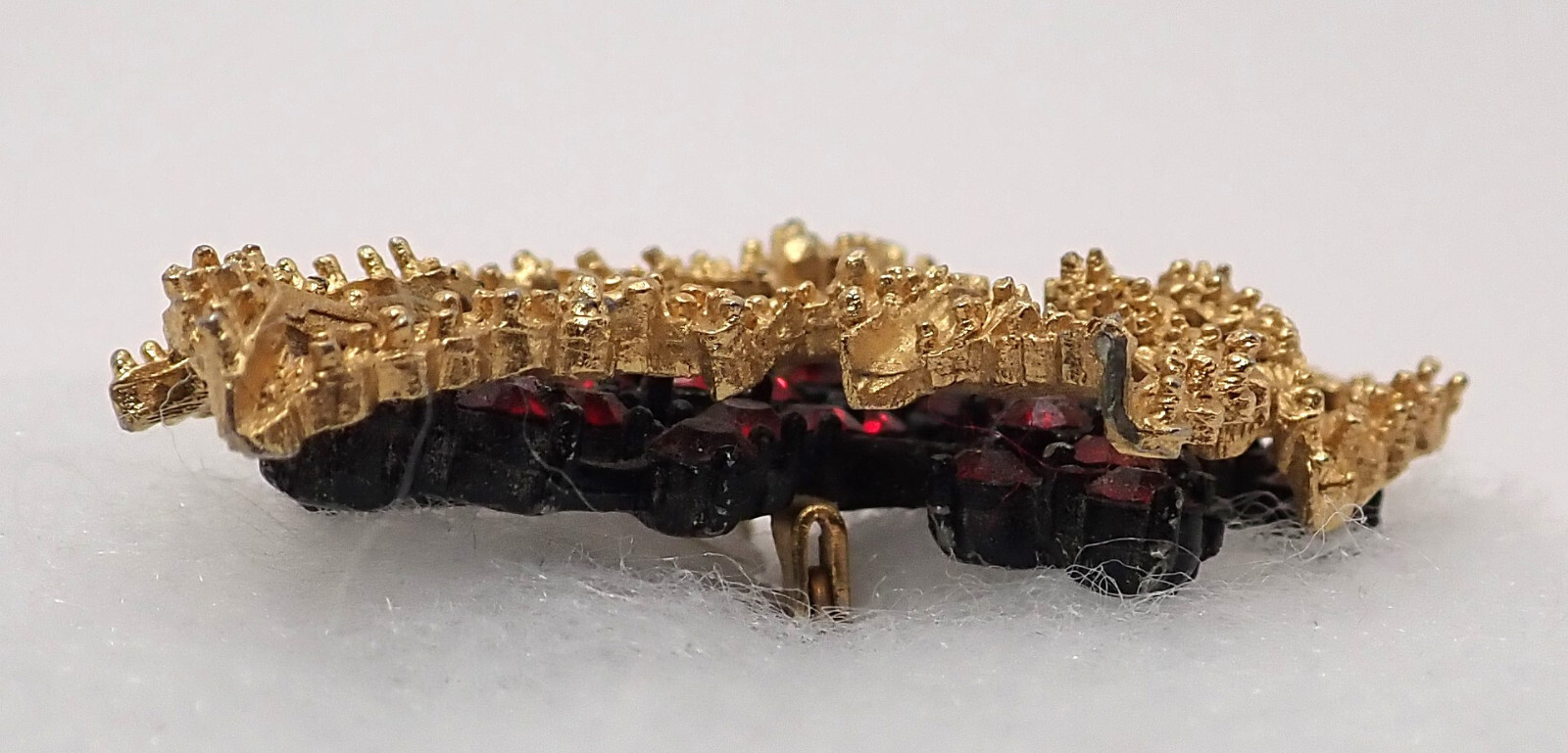 Vintage 2-Layer Multi-Dimensional Rhinestone Leav… - image 4