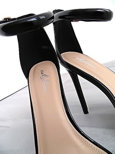Sandalias clásicas de diseño de tacón alto originales Mellisa negras 37 - Imagen 7 de 7