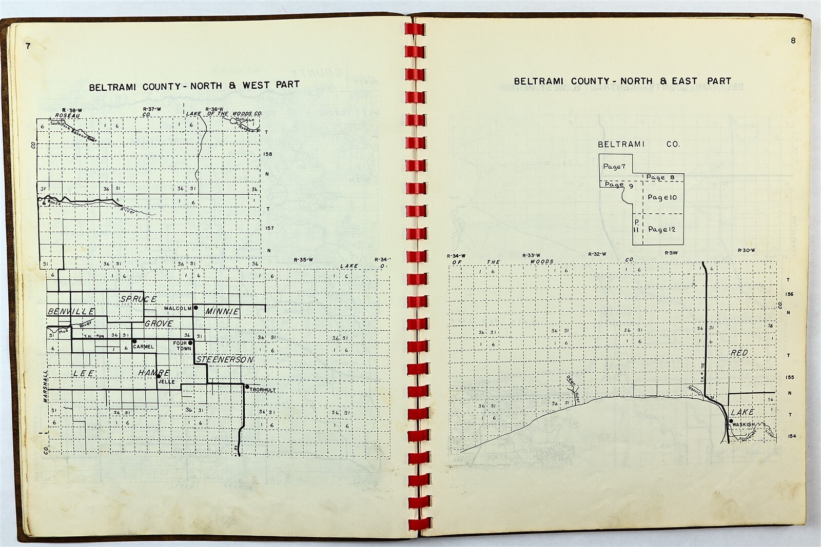 Renville County, Minnesota 1955 Atlas History Book Olivia Danube Morton
