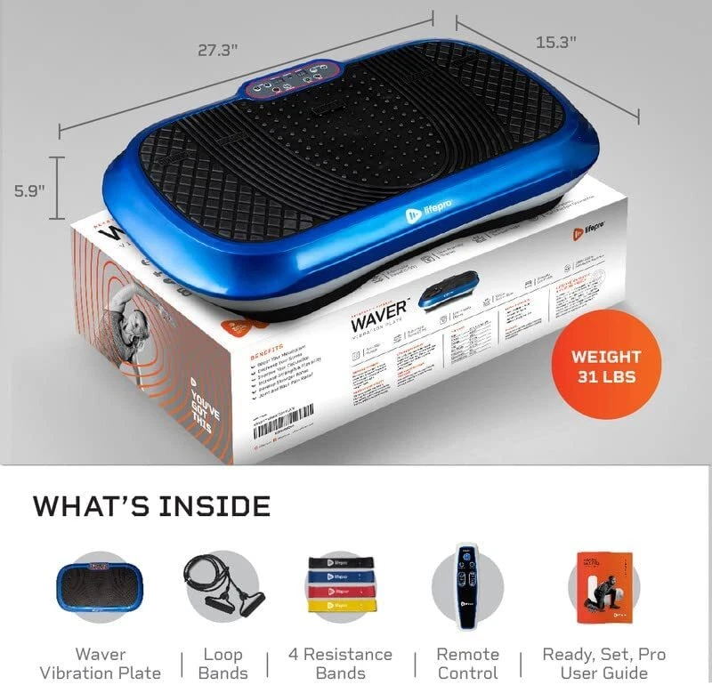 LifePro Waver Vibration Plate Exercise Machine - Whole Body Workout - Image 2 of 4