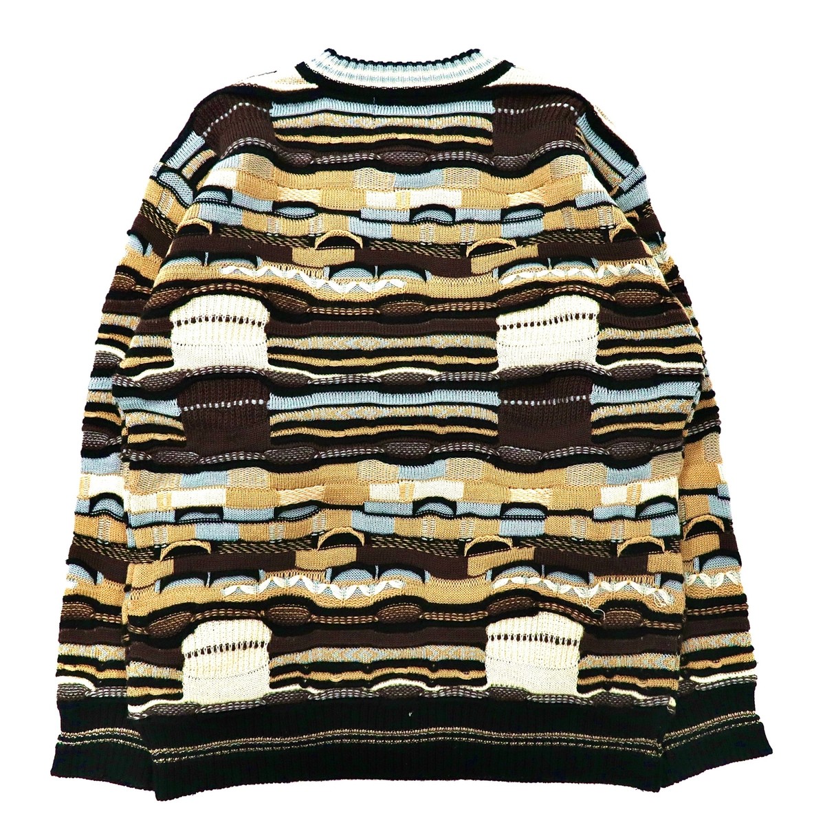 MUGGER 3D knit sweater M multi color acrylic 90