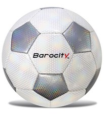 SOCCER BALL - CLASSIC WHITE  SILVER MODERN PATTERN - SIZE 4