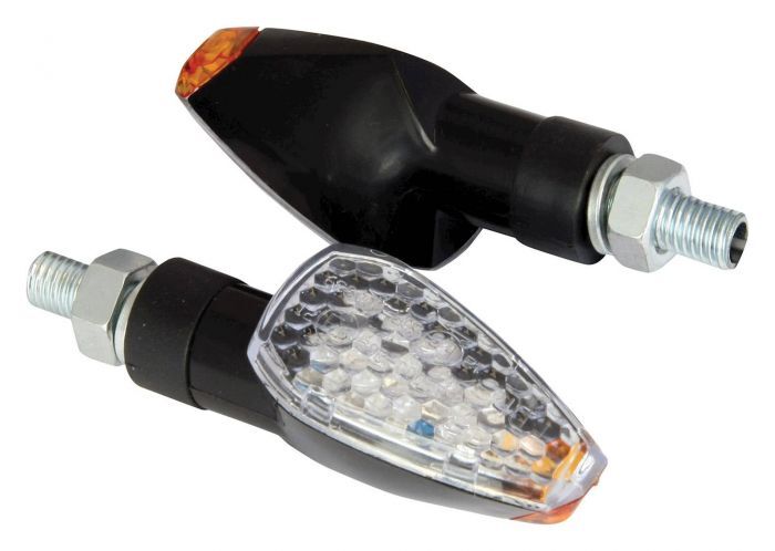 Bike It LED Peak Indicators With Black Body And Clear Lens