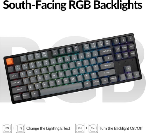 Keychron K8 Max TKL Wireless Mechanical Keyboard QMK/VIA UK Layour Brown Linear - Photo 10/11