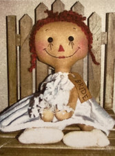 PATTERN Primitive Bride Raggedy Ann Doll Bride Doll NEW Frogs to Fairy Dust