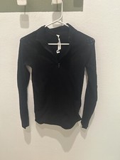 Lululemon Black Quarter Zip Mesh Jacket Size 8