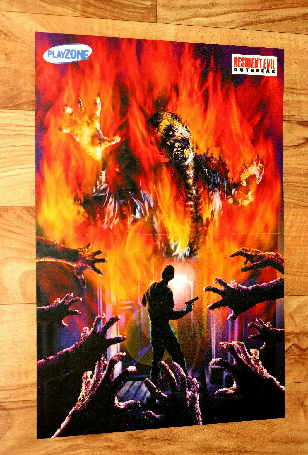 Resident Evil Outbreak Very Rare Retro Poster PS2 Capcom 42x30cm Onmiddellijke levering beperkt artikel