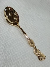 HIC gold plated rose 4.5 inch demi spoon Harold import company