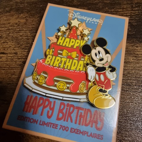 Disneyland Paris Happy Birthday Cake Gateau Limited Edition Disney Pin DLP LE700 - Picture 3 of 16