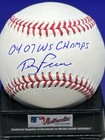 TERRY FRANCONA BOSTON RED SOX 04, 07 WS CHAMPS SIGNED OML BASEBALL