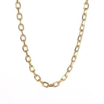 Chain Panzer Chain 18 Karat 750 Gold Plated Women Men Waterproof K3317D ...
