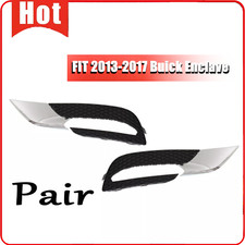 Pair Fog Light Cover Trim For 2013-2017 Buick Enclave Driver Passenger Side