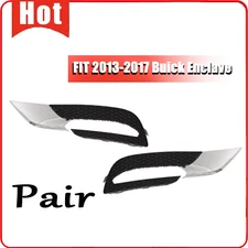 Pair Fog Light Cover Trim For 2013-2017 Buick Enclave Driver & Passenger Side