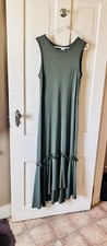 Cupio Tank Fringe Maxi Dress Green Size S