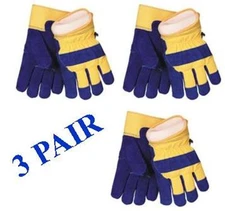 Waterproof Insulated Cowhide Winter Work Glove,3M 100gm Thinsulate, XL (3 pair)
