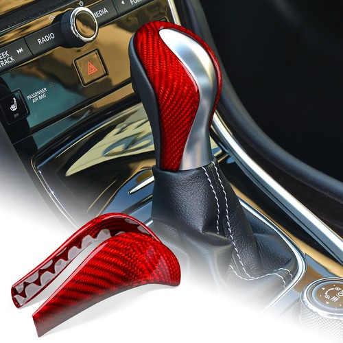 For Infiniti Q50 1317 REAL HARD Carbon Fiber Gear Shift Shifter Knob