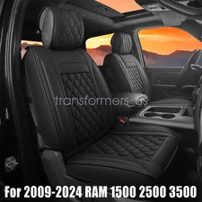 Leather Car Seat Covers Custom Fit For Dodge Ram 2009-2024 1500 2500 3500