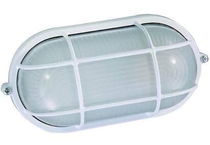 Plafoniere Alluminio Blinky Ovo Ovale Bianca 60 Watt