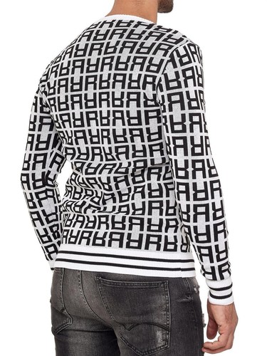 Redbridge Maglione Uomo Maglia Pullover Felpa Sweater Allover R Logo M3096 - Foto 11 di 33