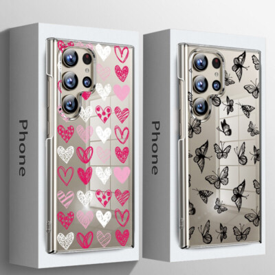 For Samsung S24 Ultra S23 FE A55 A54 A35 A15 Shockproof Clear Hard PC Case Cover
