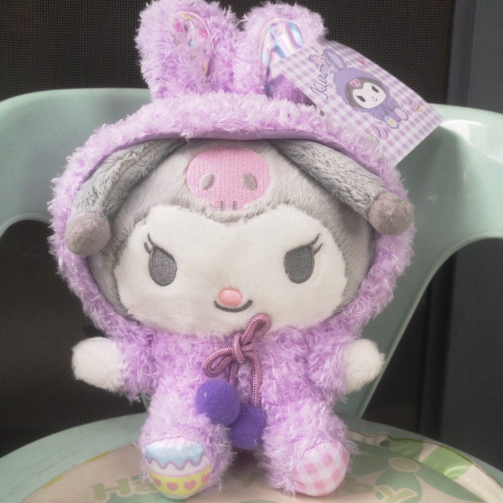 Sanrio 2022 new Purple Easter 22cm Kuromi Plush Toys Stuffed
