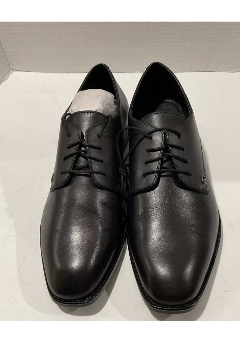 coach men's dress shoes Coach Men's Solid Black Colored Leather Metropolitan Derby Shoes Size US10D