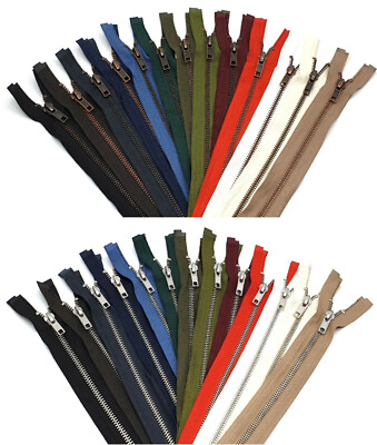 Metall Reißverschluss 6mm teilbar für Jacken und Taschen / 60-65-70-75-80-90 cm 