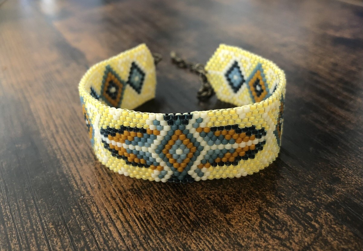Bracelet wrap amérindien en perles miyuki - Kwanita - L'atelier de Magena
