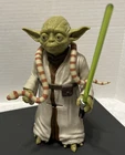 Vtg. 2013 Hasbro 7” Yoda Action Figure, Empire Strikes Back, Snake, Light Saber
